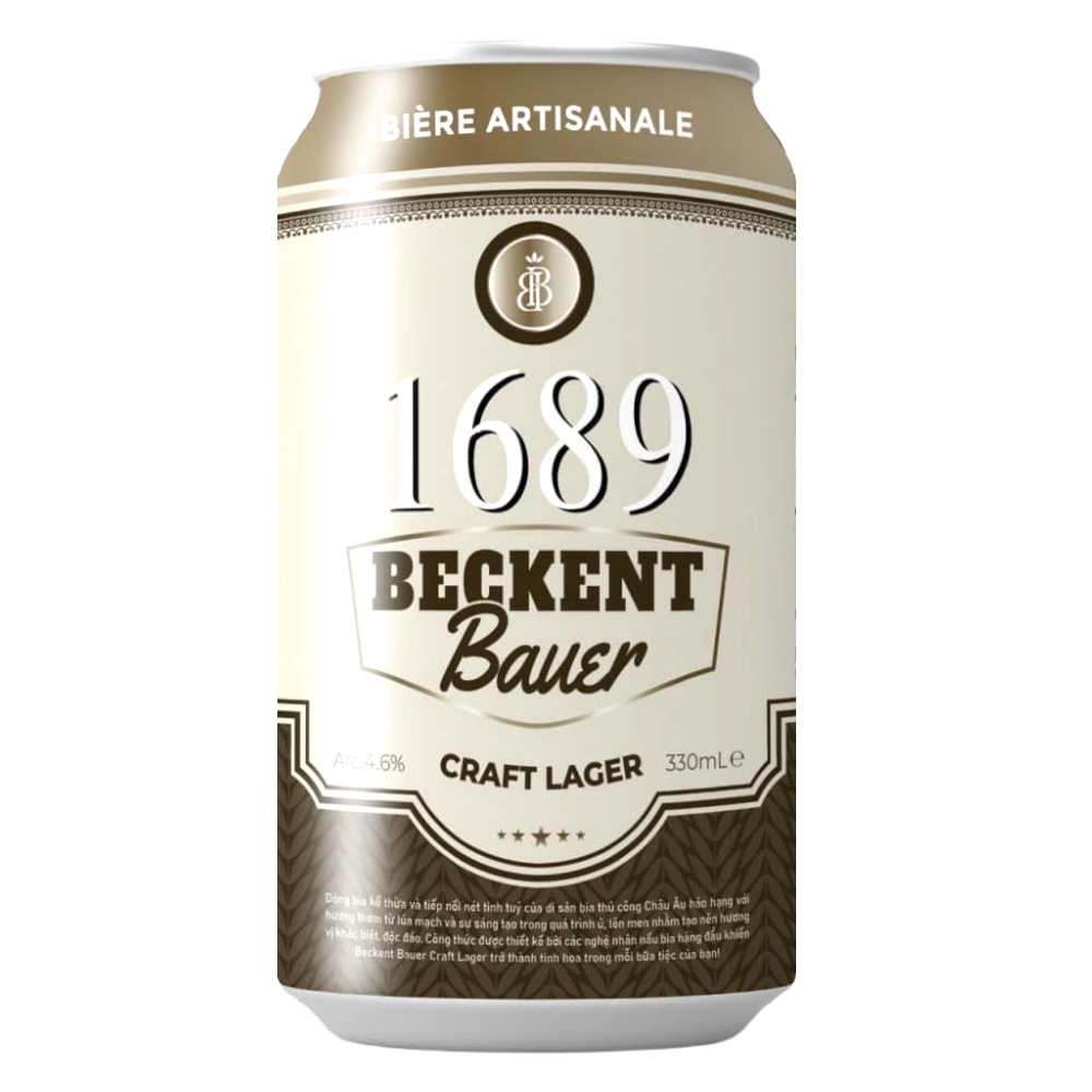 Bia Lon 1689 Beckent Bauer Craft Lager 4.6% – 330ML
